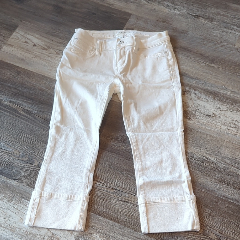 LILA RYAN White Ankle Cropped Jeans